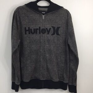 Hurley Zipper Front Chevron Pattern Hoodie Size S GREAT Pre-Owned Condition
